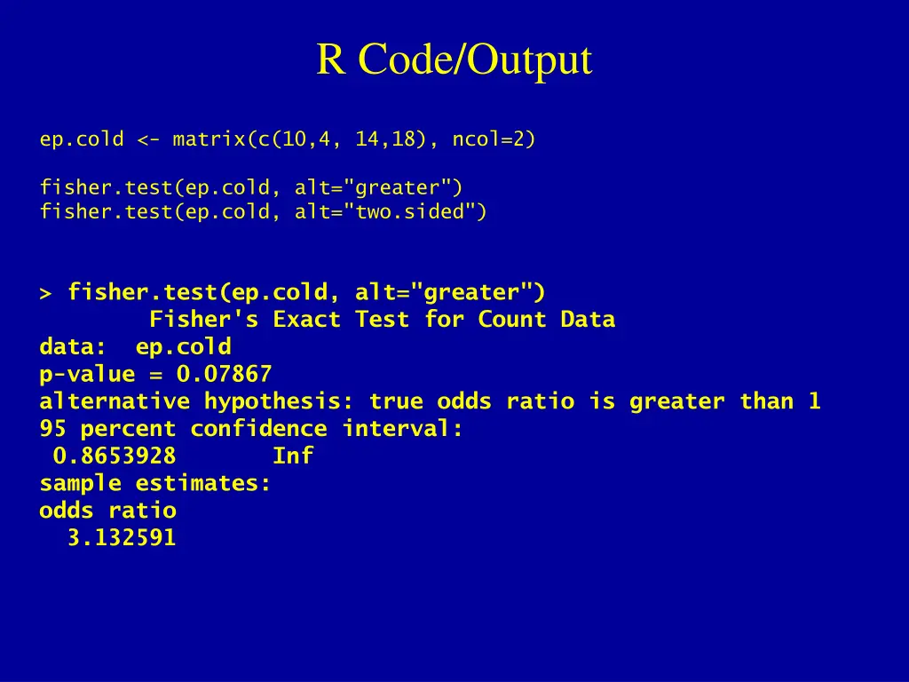 r code output 1