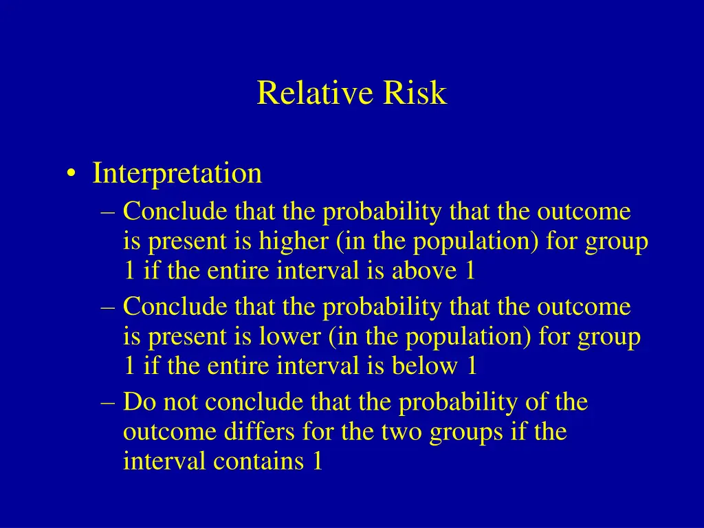 relative risk 2