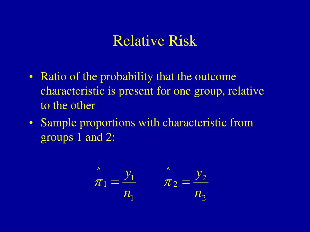 relative risk