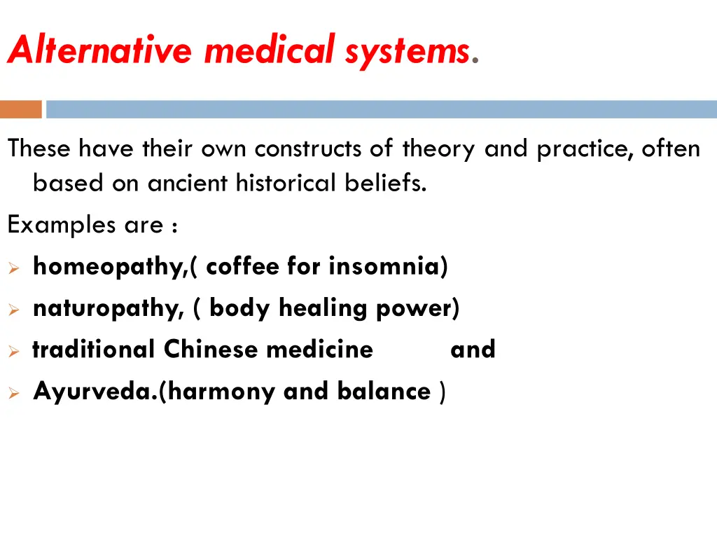 alternative medical systems