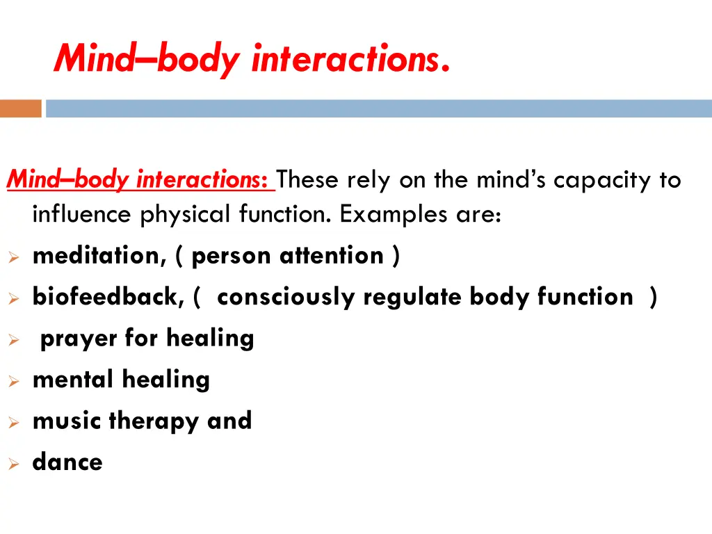 mind body interactions