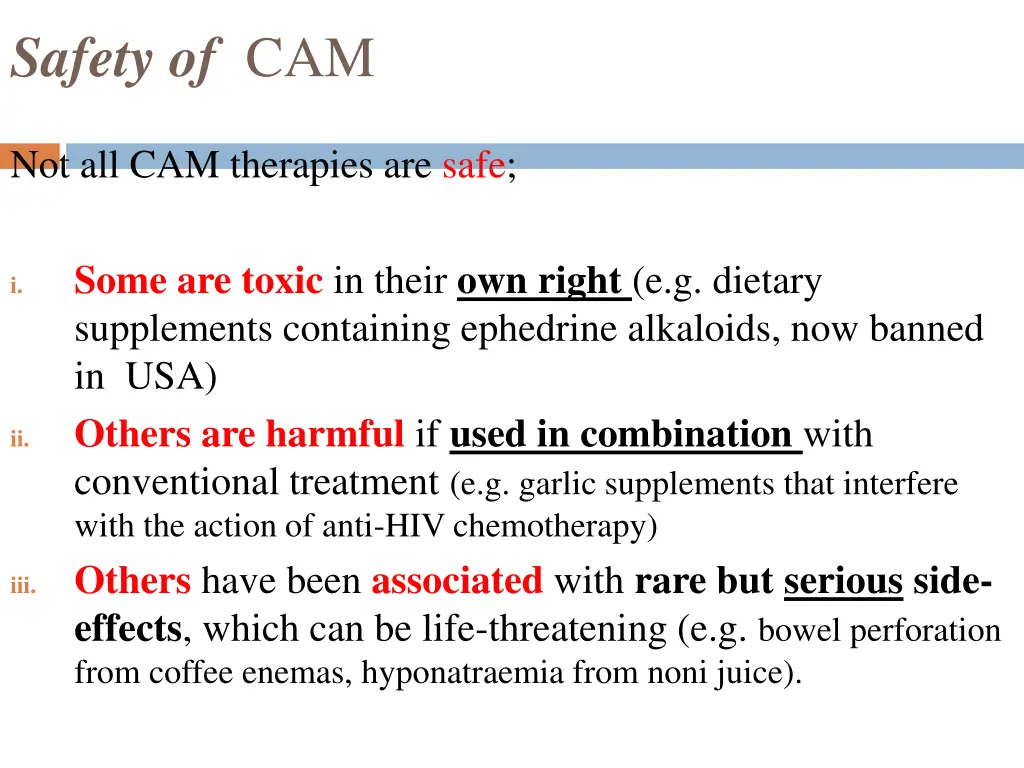 safety of cam