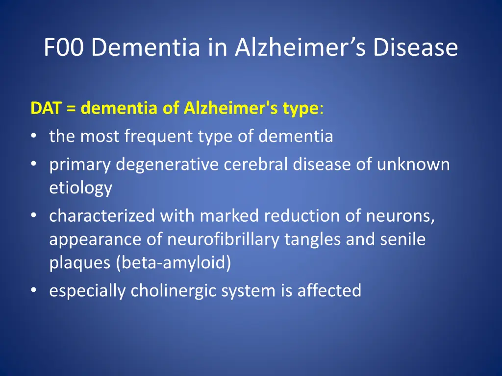 f00 dementia in alzheimer s disease