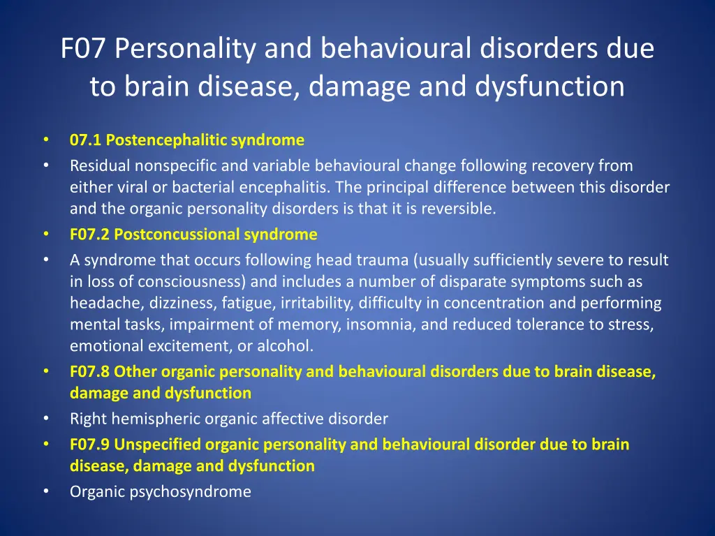 f07 personality and behavioural disorders 3