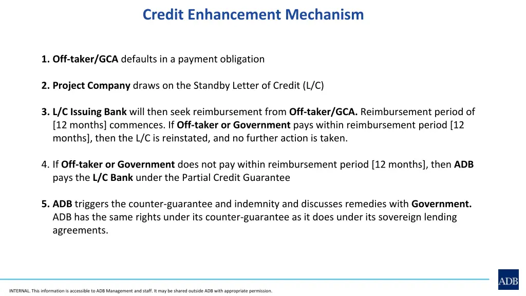 credit enhancement mechanism