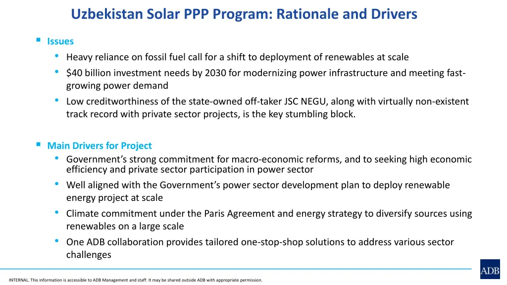 uzbekistan solar ppp program rationale and drivers