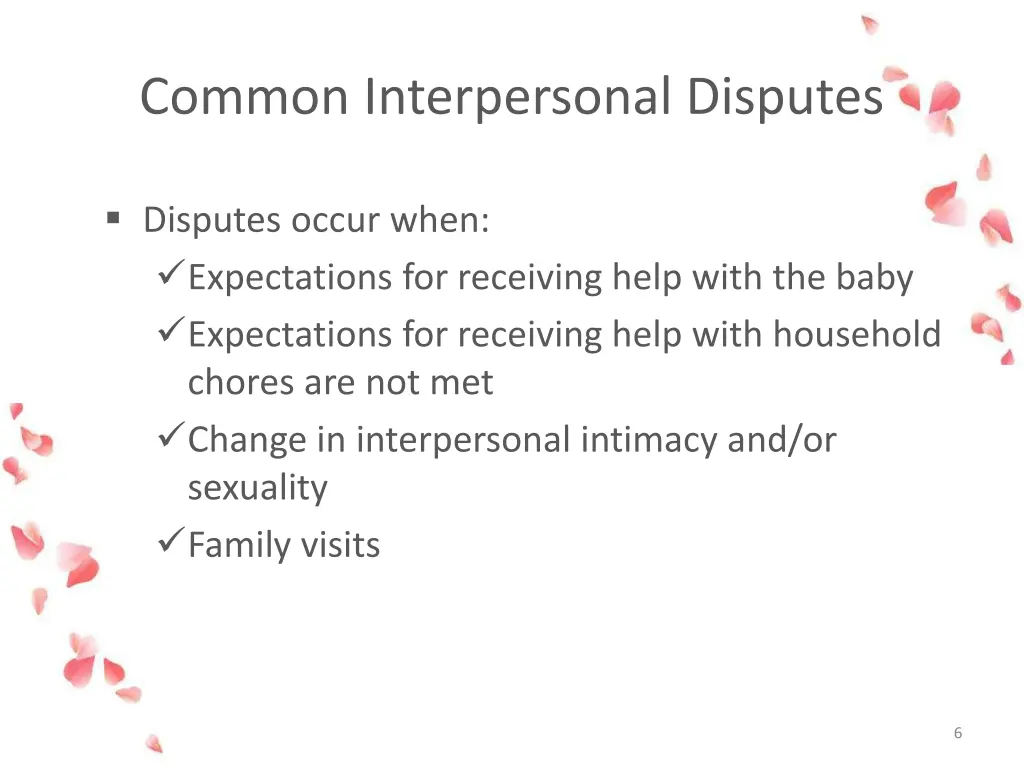 common interpersonal disputes