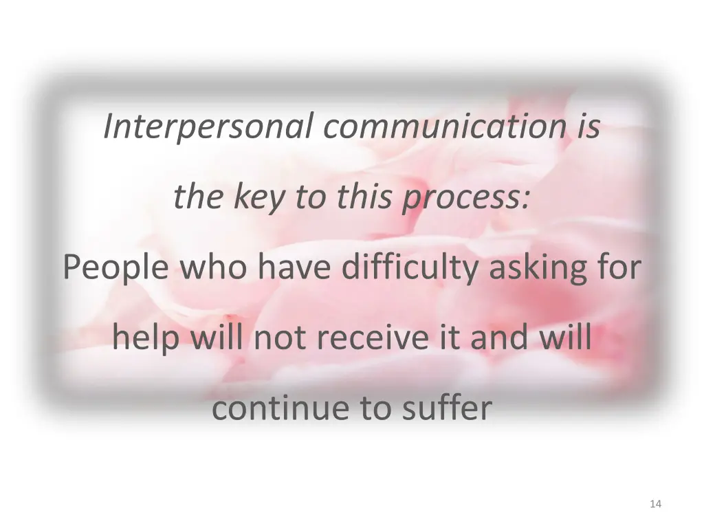 interpersonal communication is