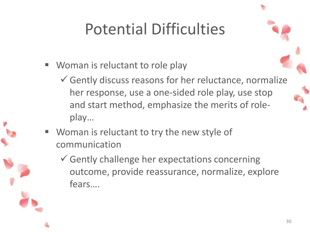 potential difficulties 2