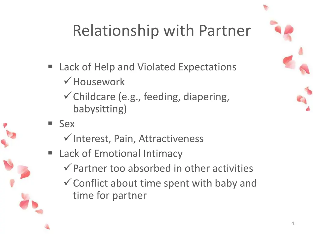 relationship with partner