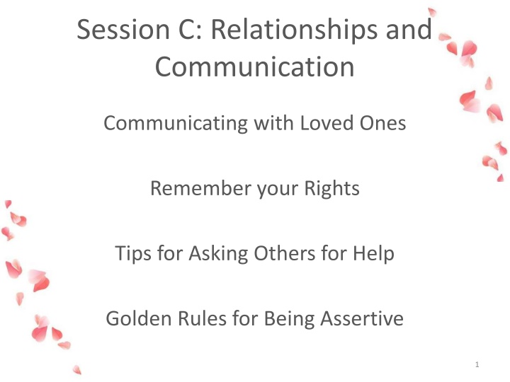 session c relationships and communication