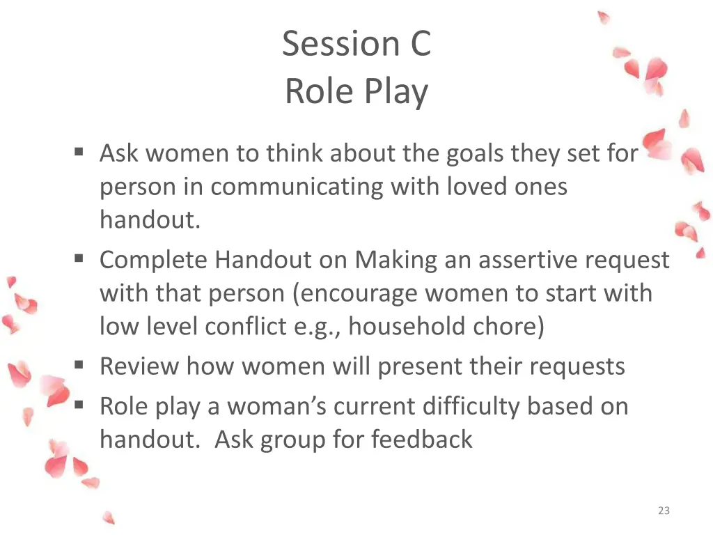 session c role play 1