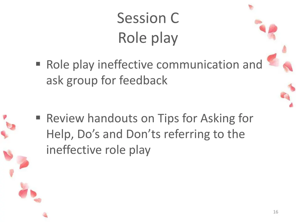 session c role play