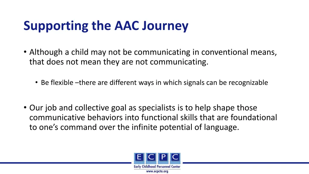 supporting the aac journey 1