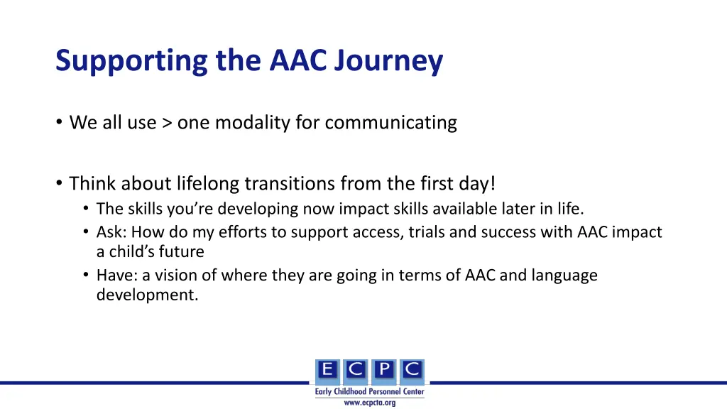 supporting the aac journey 2