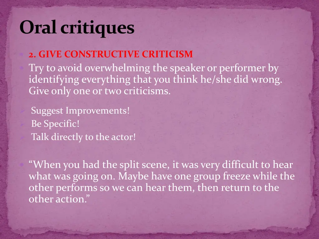 oral critiques 1