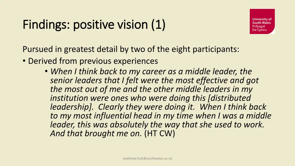 findings positive vision 1 findings positive