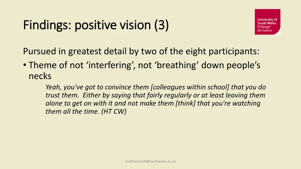 findings positive vision 3 findings positive