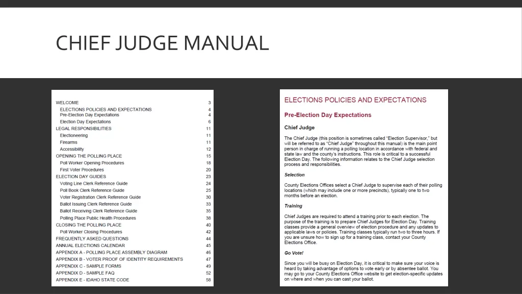 chief judge manual