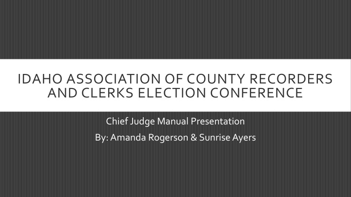 idaho association of county recorders and clerks