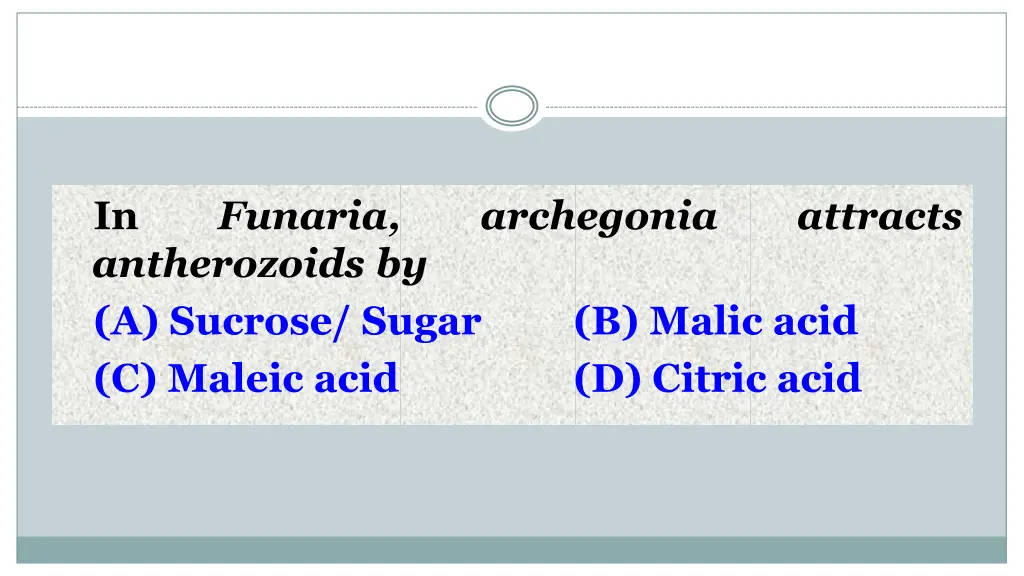 in antherozoids by a sucrose sugar c maleic acid