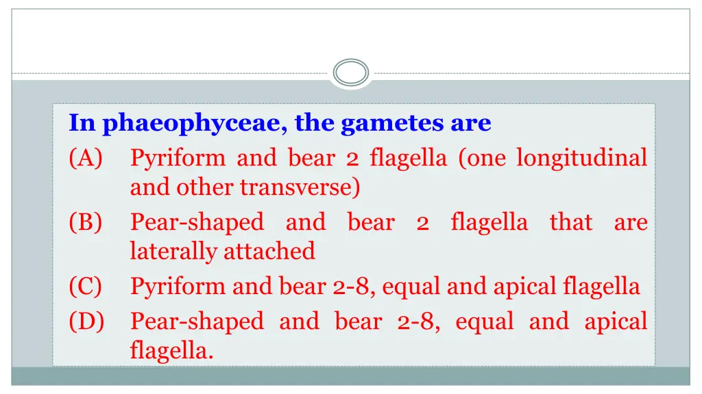 in phaeophyceae the gametes are a pyriform