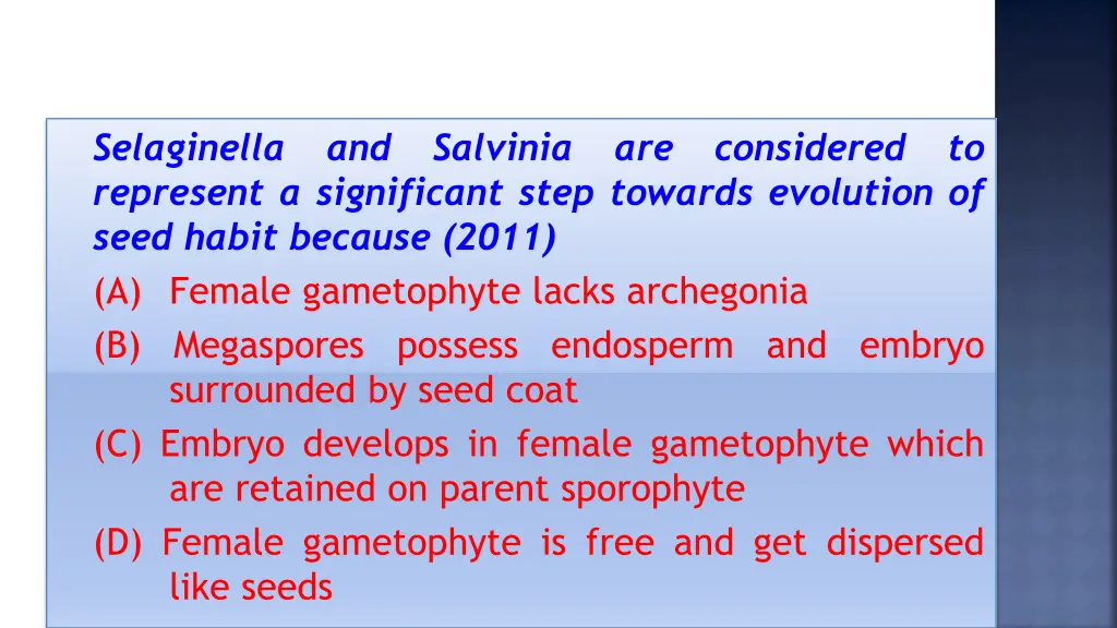 selaginella represent a significant step towards