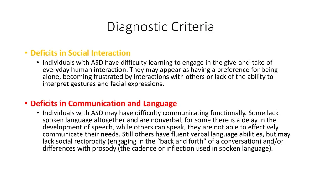 diagnostic criteria