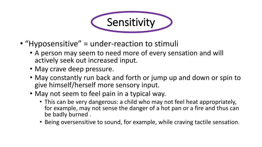 sensitivity sensitivity