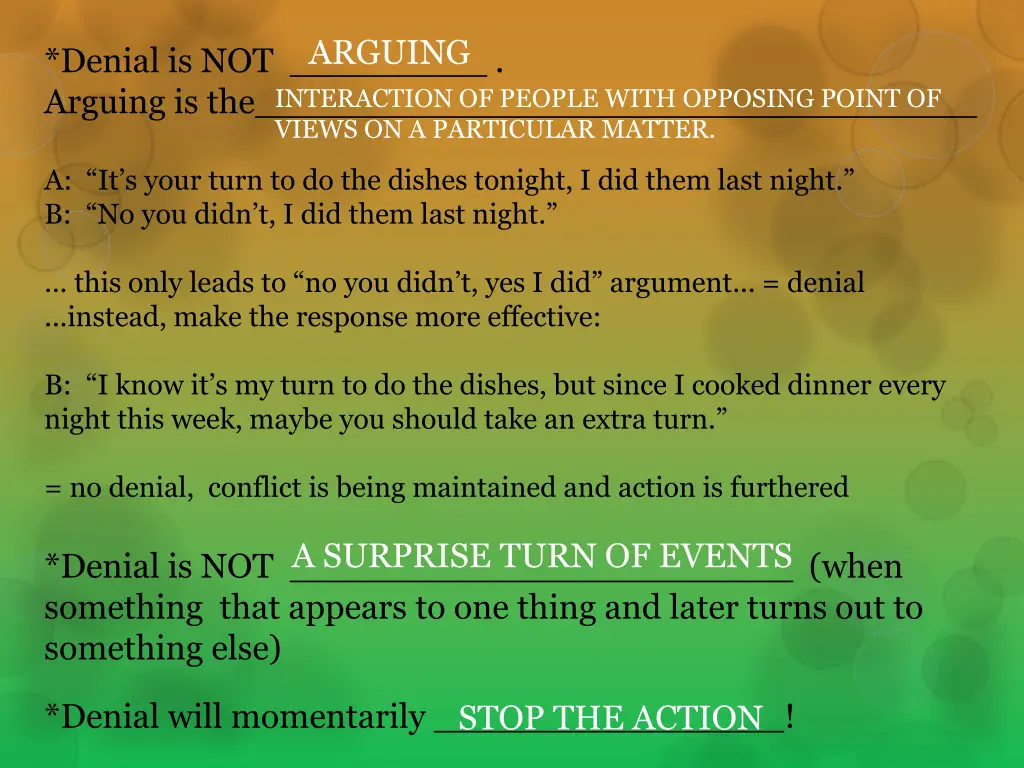 arguing