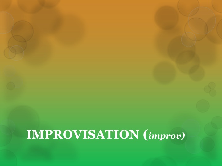 improvisation improv