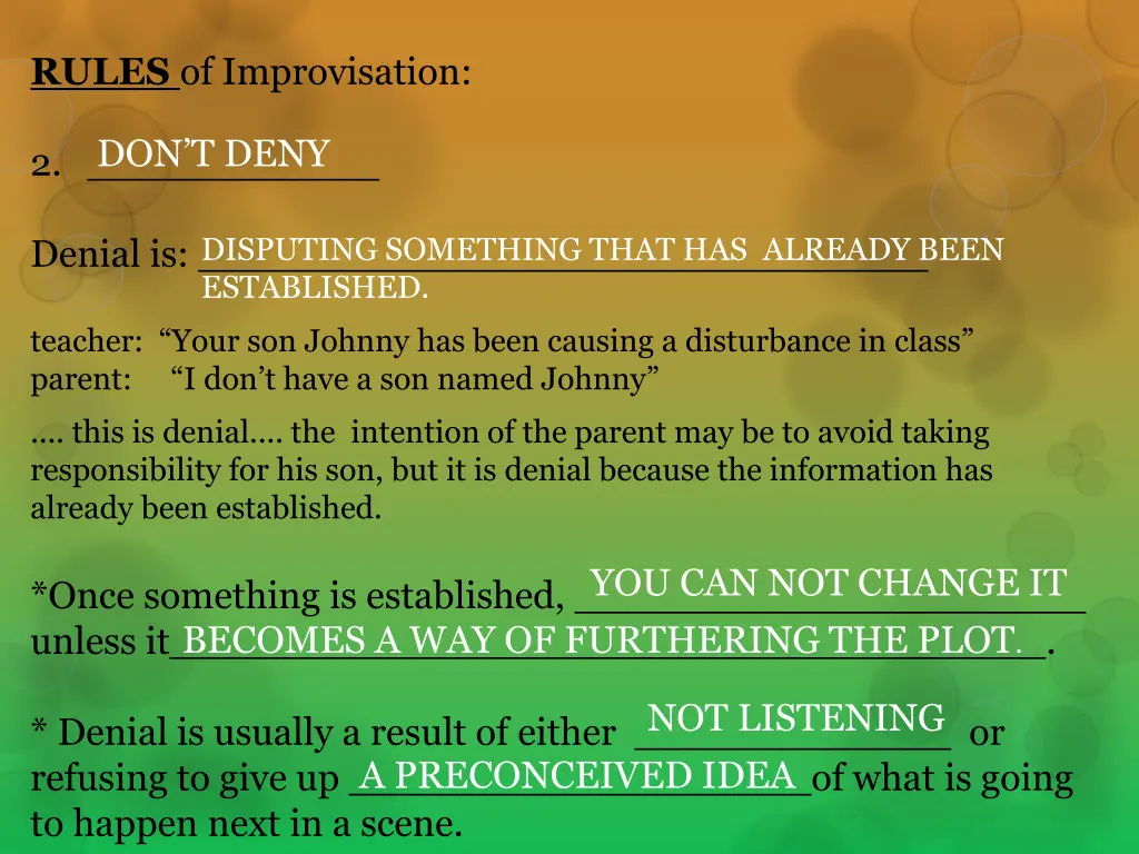 rules of improvisation 1