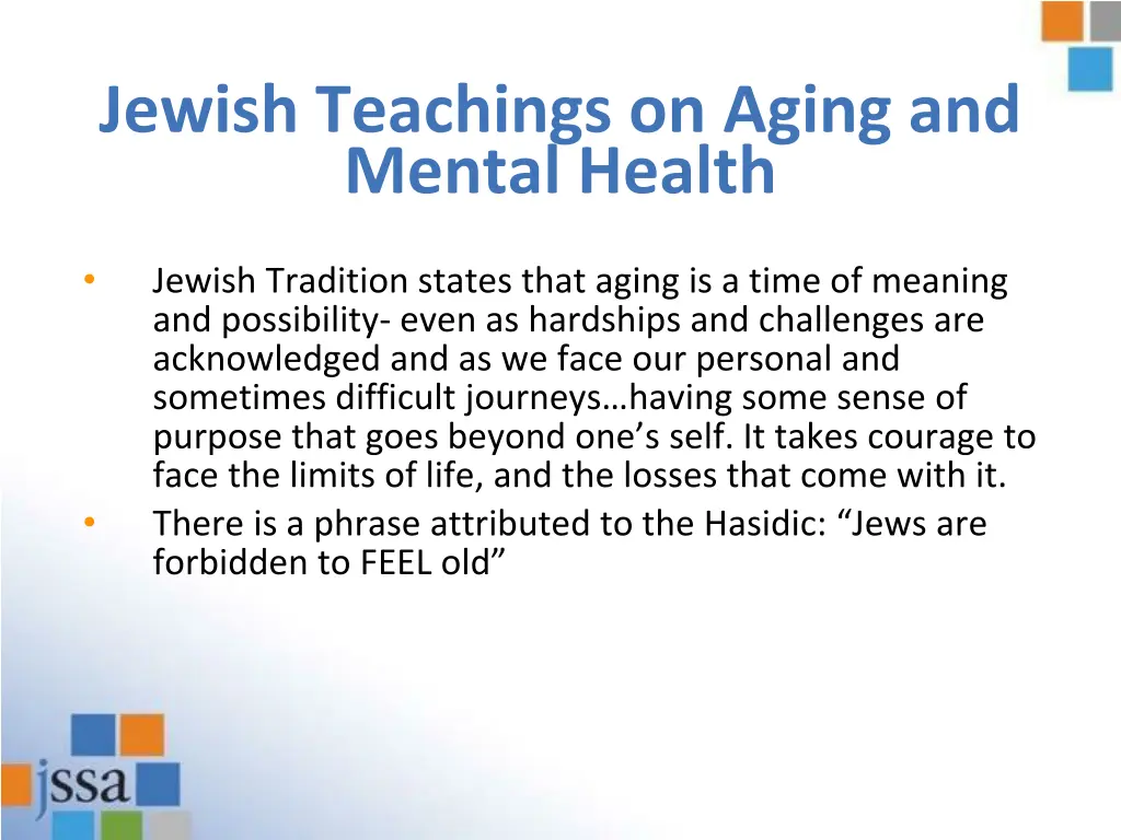 jewish teachings on aging and mental health 1