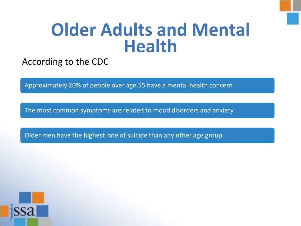 older adults and mental health according