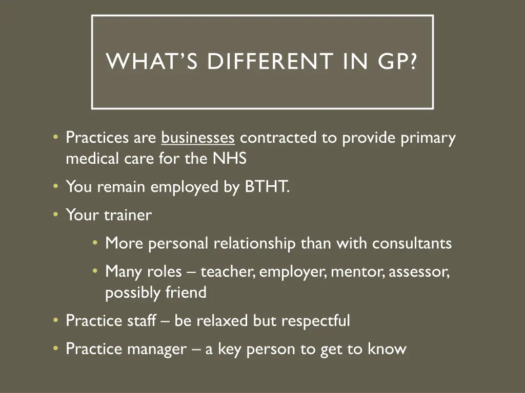 what s different in gp