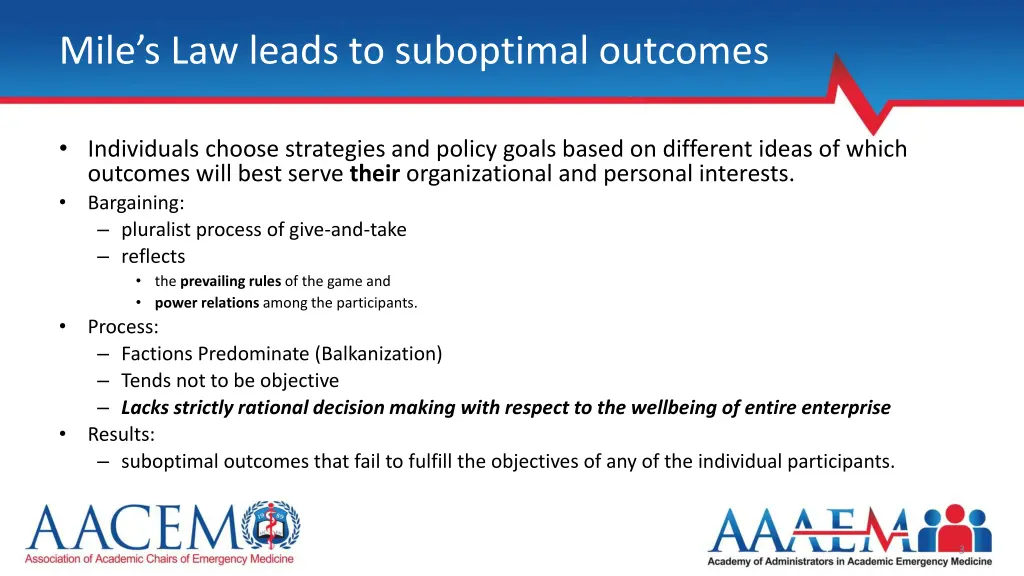 mile s law leads to suboptimal outcomes