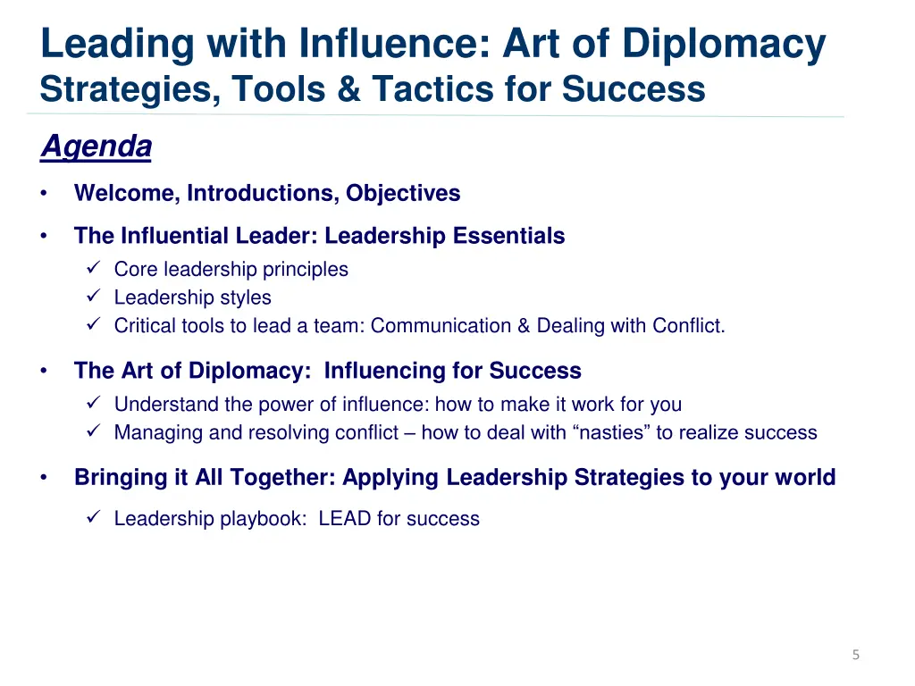 leading with influence art of diplomacy 3