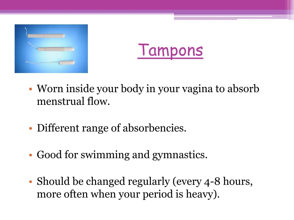 tampons