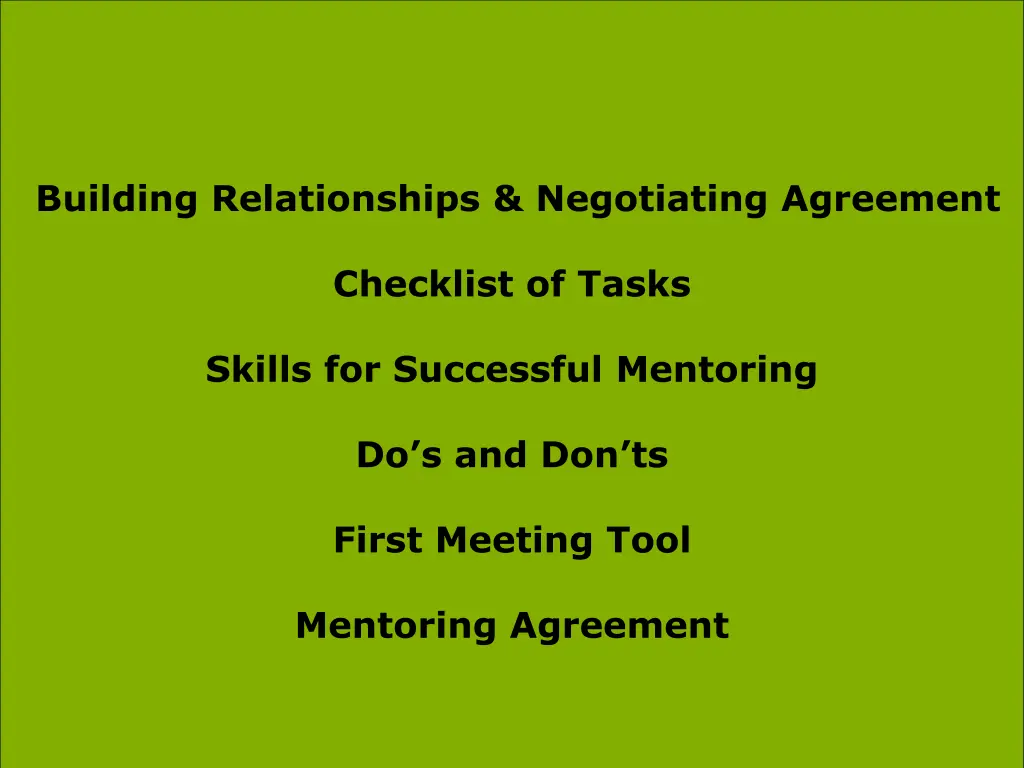 building relationships negotiating agreement 1