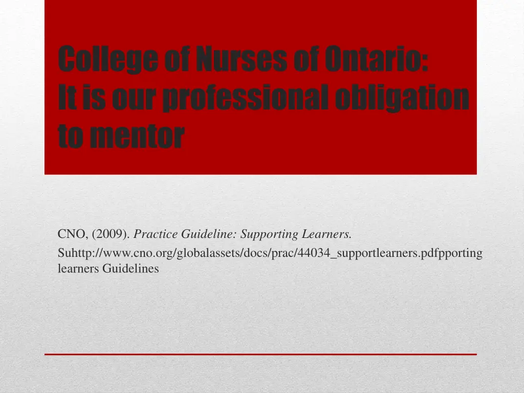 college of nurses of ontario