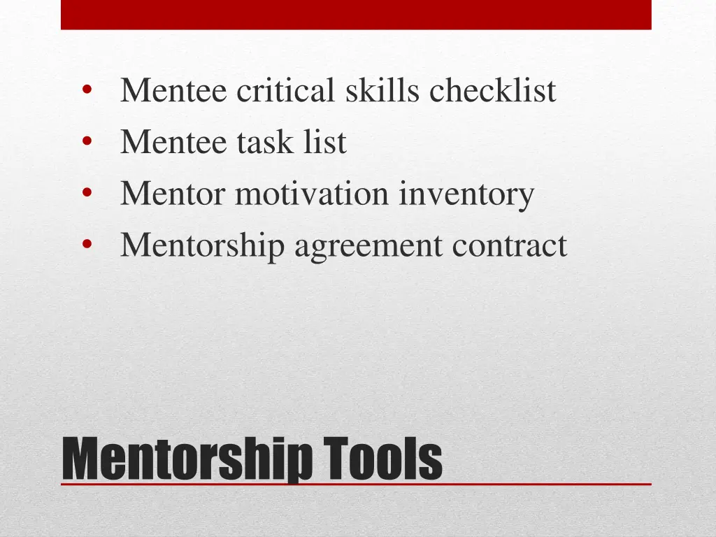 mentee critical skills checklist mentee task list