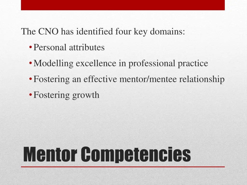 the cno has identified four key domains