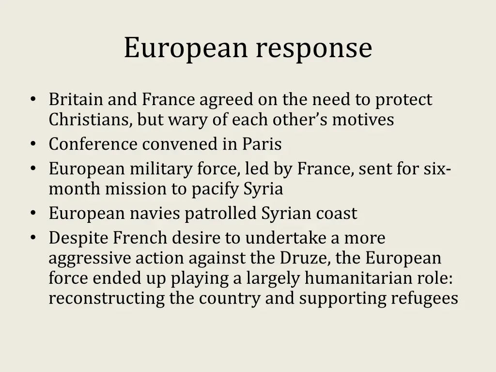 european response