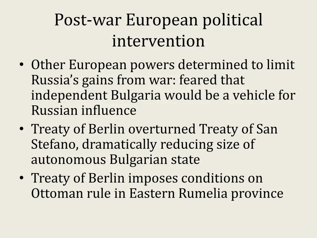 post war european political intervention other