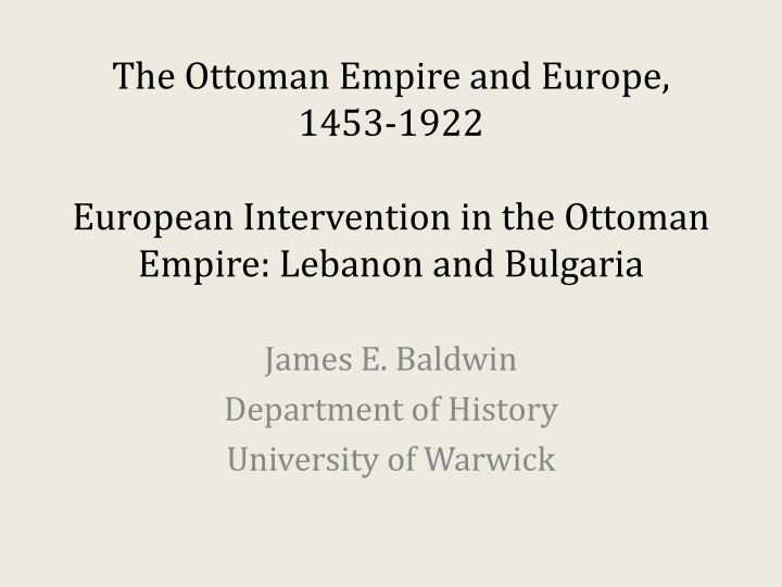 the ottoman empire and europe 1453 1922