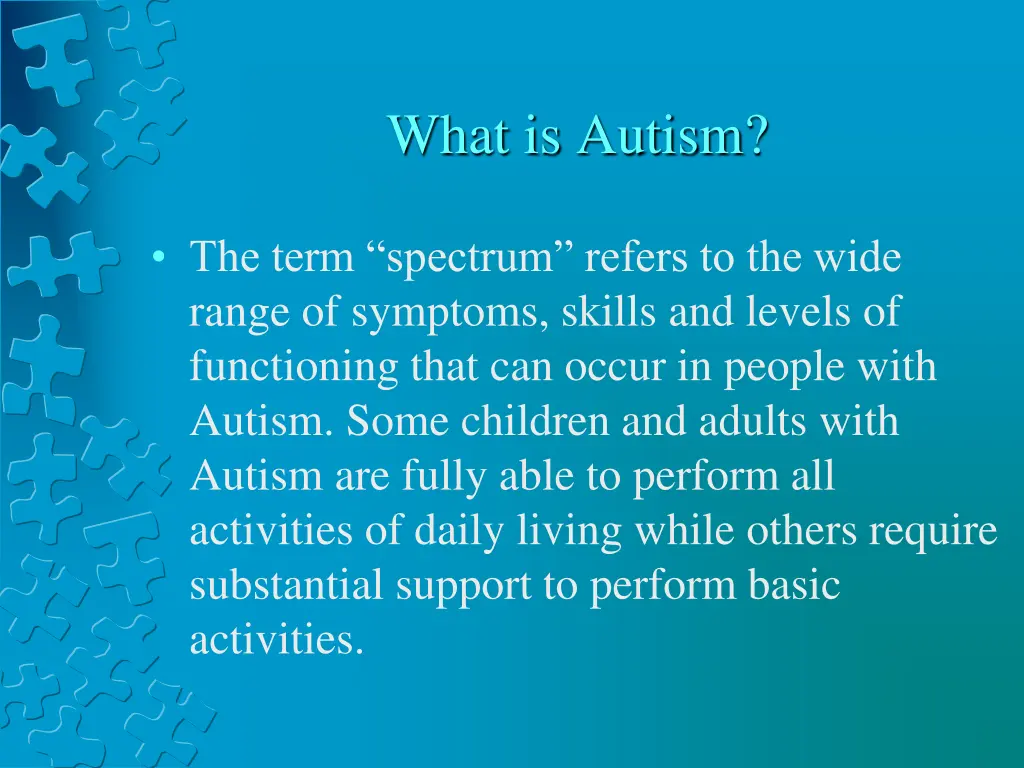 what is autism 1