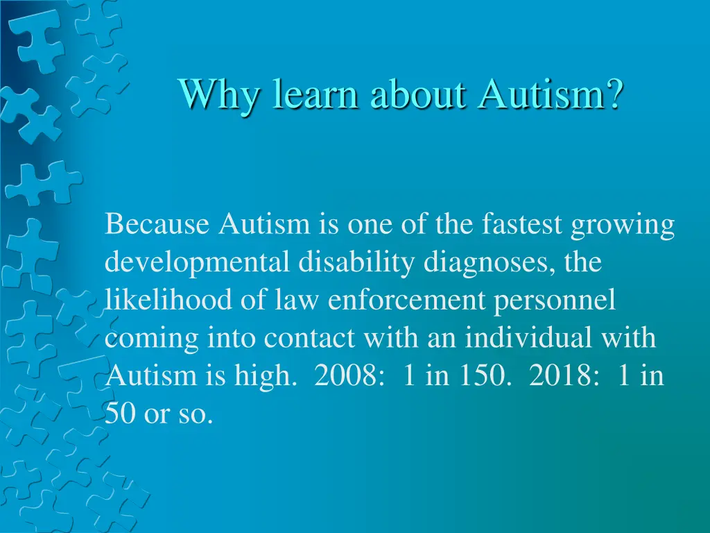 why learn about autism