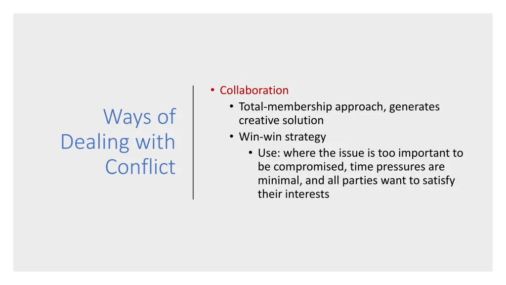 collaboration total membership approach generates