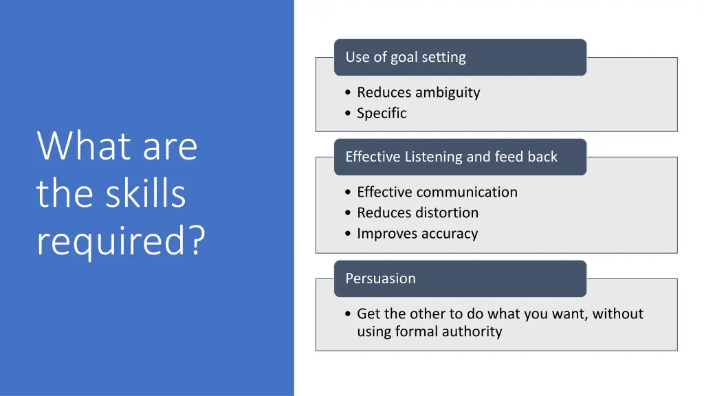 use of goal setting