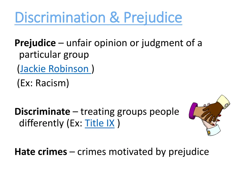 discrimination prejudice discrimination prejudice